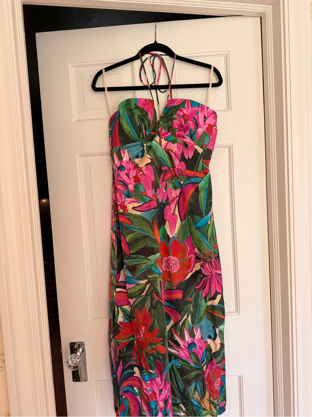 Farm Rio Floral Halter Midi Dress